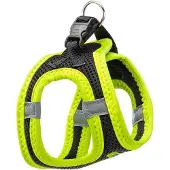 Ferplast hondentuigje Kaori polyester zwart/groen 28-32 cm