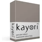 Kayori Hoeslaken Shizu Taupe (Percal)-120 x 200 cm