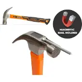 Handy - Hamer / Klauwhamer - Met magnetische spijkerhouder -Gehard Staal - 28CM - BPK