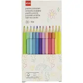 HEMA Kleurpotloden pastel - 12 stuks