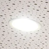 Regiolux Downlight loda, wit / opaal, Hal, Kunststof, downlight