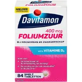 Davitamon Foliumzuur met Vitamine D3, 84 Tabletten