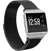 Shop4 - Fitbit Ionic Bandje - Metaal Zwart