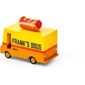 Candylab Toys Candycar Vans: HOT DOG VAN (F171) 8,4x4,1x6,5cm, wooden diecast, in giftbox, 3+