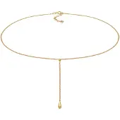 Elli - Elli Halsketting Dames Choker Y-chain drop ball boho gemaakt van 925 Sterling Silver Kettingen