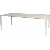 Schaffenburg Vergadertafel Domino - 220x100 Eiken - wit frame