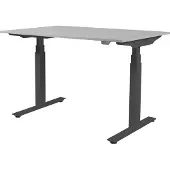 Schaffenburg Zit Sta Bureau - Plus Elek 140x80 grijs -zwart frame