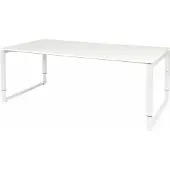 Schaffenburg Vergadertafel - Verstelbaar - 200x100 wit - wit frame