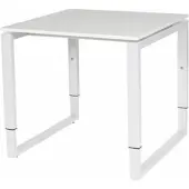 Schaffenburg Verstelbaar Bureau - Domino Plus 80x80 grijs - wit frame