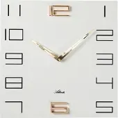 Atlanta Wandklok Wit en Goud modern design