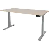 Schaffenburg Dextro Plus Zit-sta-bureau Rechthoekig Eiken T-Voet 1.200 (B) x 800 (D) x 645 (H) mm Melamine