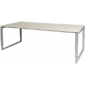 Schaffenburg Vergadertafel - Verstelbaar - 220x100 Eiken - alu frame