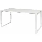 Schaffenburg Verstelbaar Bureau - Domino Plus 160x80 grijs - wit frame