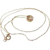 Christian 14 karaat geel gouden ketting met hanger cirkel