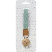 Fresk Speenkoord – 22 cm - Kraamcadeau - Speenketting met Velcro Sluiting - Speenhouder - Fopspeenkoord - Mosgroen -