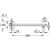 GROHE Rainshower douchearm 29 cm, chroom