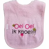 Funnies Licht roze slab met "Oei oei ik knoei"