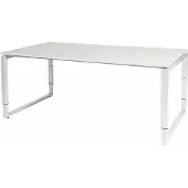 Schaffenburg Vergadertafel - Verstelbaar - 180x100 grijs - wit frame