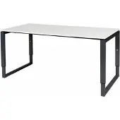 Schaffenburg Verstelbaar Bureau - Domino Plus 160x80 wit - zwart frame