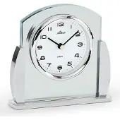 Atlanta Tafelklok Silver Spurt Modern Design