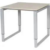Schaffenburg Verstelbaar Bureau - Domino Plus 80x80 Eiken - alu frame