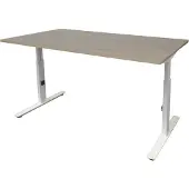Schaffenburg Linesto Plus Hoogteverstelbaar Bureau Rechthoekig Eiken T-Voet 1,400 (B) x 800 (D) x 655 (H) mm Melamine