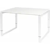 Schaffenburg Verstelbaar Bureau - Domino Plus 120x90 grijs - wit frame