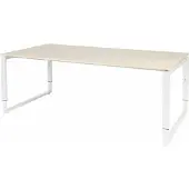 Schaffenburg Vergadertafel - Verstelbaar - 200x100 Eiken - wit frame