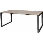 Schaffenburg Verstelbaar Bureau - Plus 180x90 Havana Kersen - zwart frame