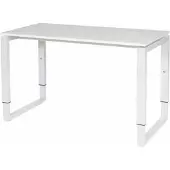 Schaffenburg Verstelbaar Bureau - Domino Plus 120x60 grijs - wit frame