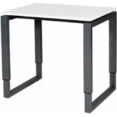 Schaffenburg Verstelbaar Bureau - Domino Plus 80x60 wit - zwart frame