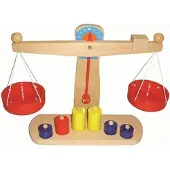 Playwood Houten Weegschaal met gewichten