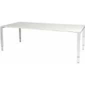 Schaffenburg Vergadertafel Domino - 200x100 wit - wit frame