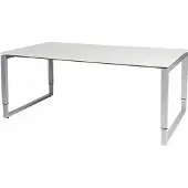 Schaffenburg Vergadertafel - Verstelbaar - 180x100 wit - alu frame