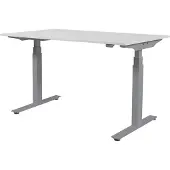 Schaffenburg Zit Sta Bureau - Plus Elek 160x80 krijtwit - alu frame
