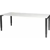 Schaffenburg Verstelbaar Bureau - Domino 200x90 wit - zwart frame