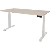 Schaffenburg Dextro Plus Zit-sta-bureau Rechthoekig Eiken T-Voet 1.800 (B) x 900 (D) x 645 (H) mm Melamine