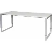 Schaffenburg Verstelbaar Bureau - Domino Plus 180x80 wit - alu frame