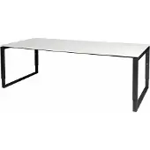 Schaffenburg Vergadertafel - Verstelbaar - 220x100 grijs - zwart frame