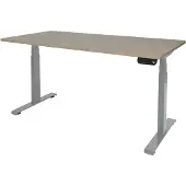 Schaffenburg Dextro Plus Zit-sta-bureau Rechthoekig Eiken T-Voet 1.800 (B) x 800 (D) x 645 (H) mm Melamine