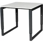 Schaffenburg Verstelbaar Bureau - Domino Plus 80x80 wit - zwart frame