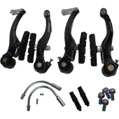 Alhonga V-brake rem-set zwart voor + achter compleet