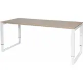 Schaffenburg Verstelbaar Bureau - Plus 180x80 Havana Kersen - wit frame