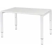 Schaffenburg Verstelbaar Bureau - Domino 120x80 wit - wit frame
