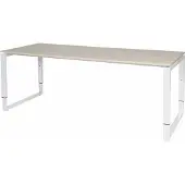 Schaffenburg Verstelbaar Bureau - Domino Plus 200x80 Eiken - wit frame