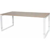 Schaffenburg Verstelbaar Bureau - Plus 180x90 Havana Kersen - wit frame