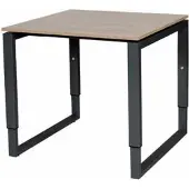 Schaffenburg Verstelbaar Bureau - Plus 80x80 Havana Kersen - zwart frame