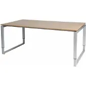 Schaffenburg Vergadertafel - Verstelbaar - 180x100 Havana Kersen - alu frame