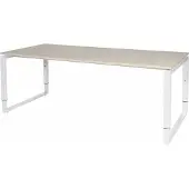 Schaffenburg Verstelbaar Bureau - Domino Plus 200x90 Eiken - wit frame