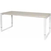 Schaffenburg Verstelbaar Bureau - Domino Plus 180x80 Eiken - wit frame